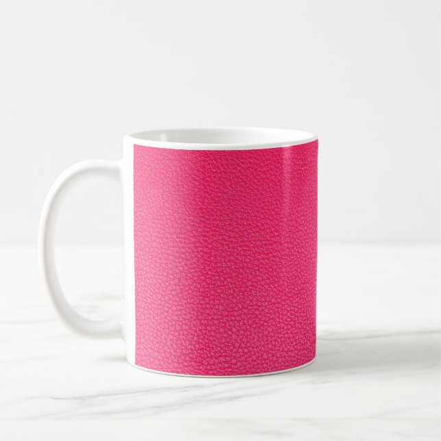 Rosa läder struktur kaffemugg (Vänster)