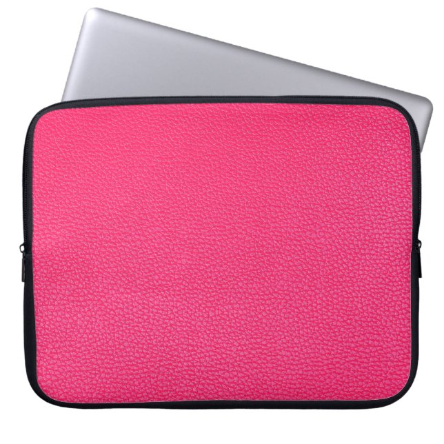 Rosa läder struktur laptop fodral (Framsidan)