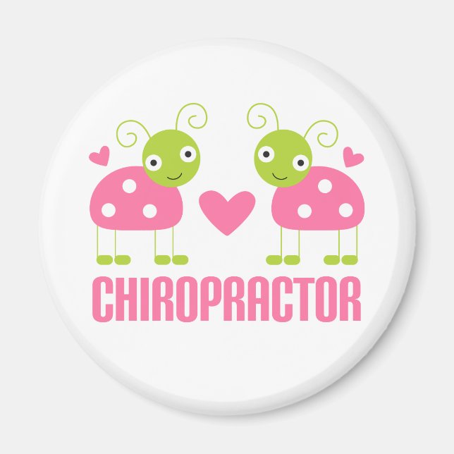 Rosa Ladybug Chiropractor Gift Magnet (Framsidan)