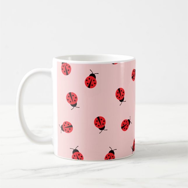 Rosa Ladybug Coffee Mugg (Vänster)