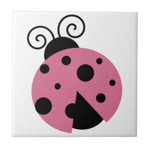 Rosa Ladybug Kakelplatta