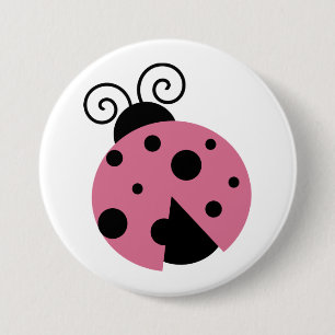 Rosa Ladybug Knapp