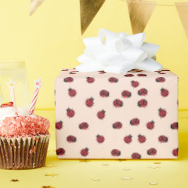 Rosa Ladybug Mönster Gift Presentpapper