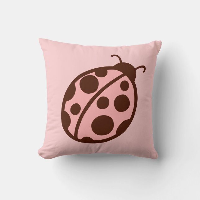 Rosa Ladybug Pillow Kudde (Framsida)