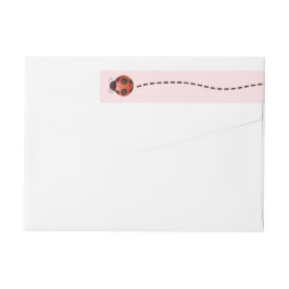 Rosa Ladybug-Returetiketter Etikettband