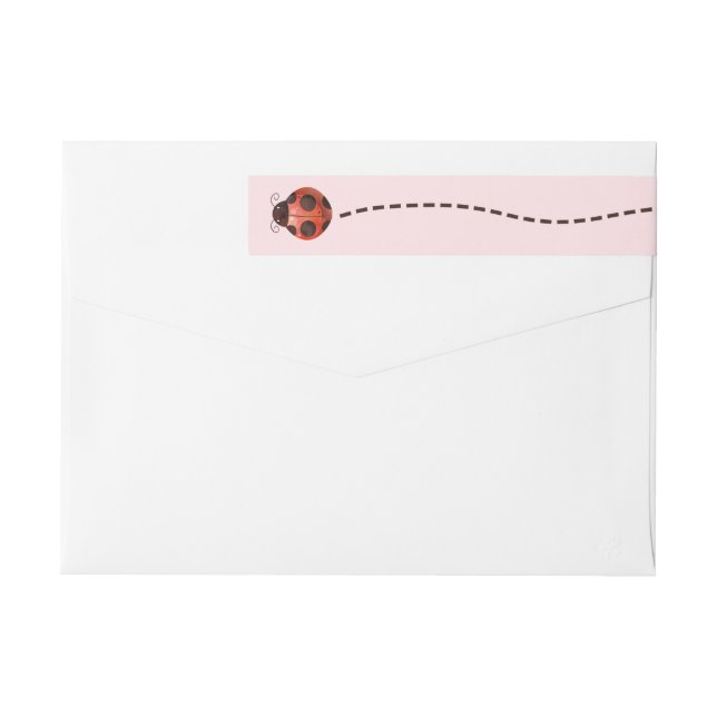 Rosa Ladybug-Returetiketter Etikettband (Baksidan)