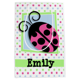 Rosa Ladybug, Rosa, Blue, Grönt, Polka dots