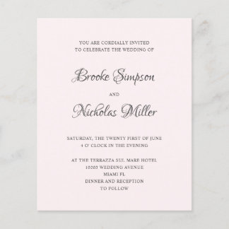 Rosa | LÅG KOSTNADSFÖRING Enkel Elegant Minimal Br