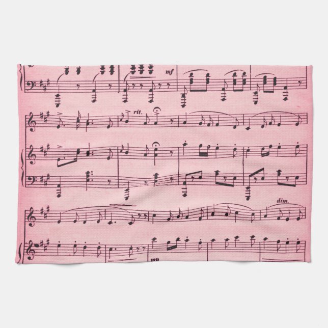 Rosa Lakan Music Kökshandduk (Horisontell)