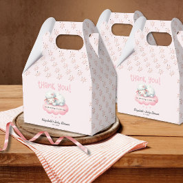 Rosa Lamb Girl Baby Shower Presentaskar