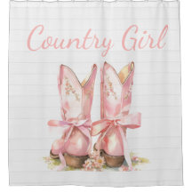Rosa Land Cowgirl Shower Curtain