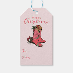 Rosa Land God jul till från Märkre till gåva Presentetikett
