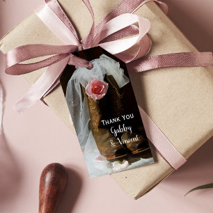 Rosa Land Ro Cowboy Boots Westernare Bröllop Presentetikett