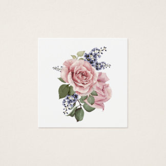 Rosa Land Ro Fyrkantigt Visitkort