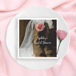 Rosa Land Ro och CowboyBoots Möhippa Pappersservett