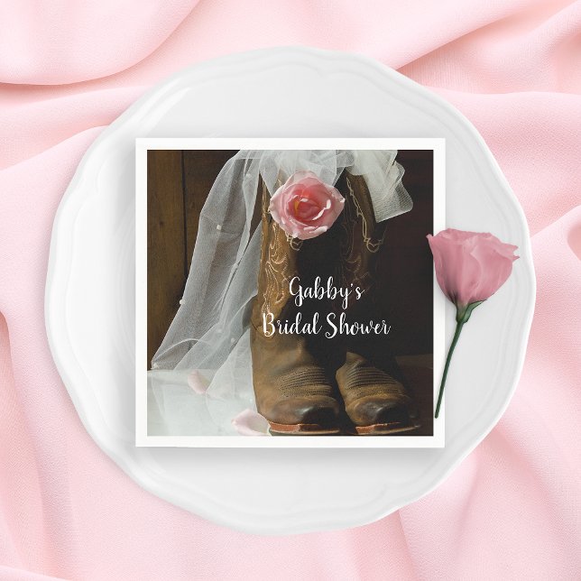 Rosa Land Ro och CowboyBoots Möhippa Pappersservett (Skapare uppladdad)