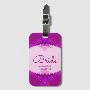 Rosa Land Stil Team Bride Luggage iD-Märkre Bagagebricka