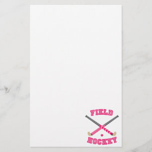 Rosa landhockeylogotyp brevpapper