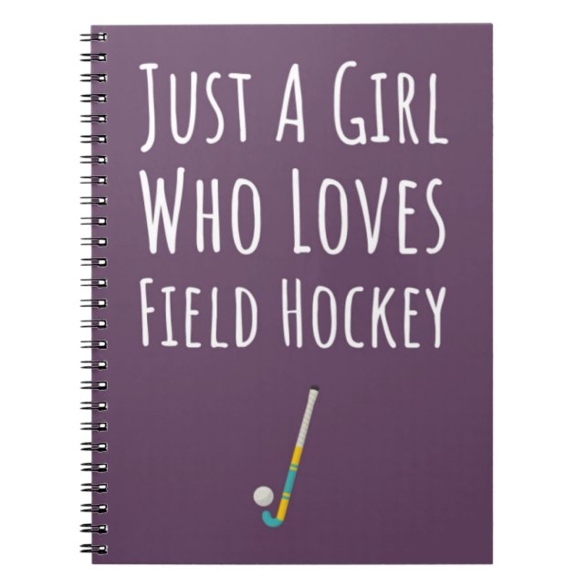 Rosa landhockeypresenter för flickor spelare lag b anteckningsbok (Framsidan)