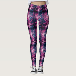Rosa landskapsbyxor leggings