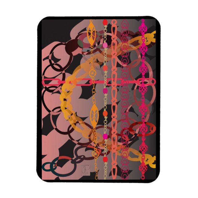 Rosa Länkar Magnet (Vertikal)