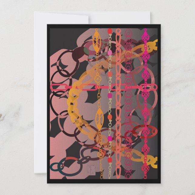 Rosa Länkkort Inbjudningar (Framsida)