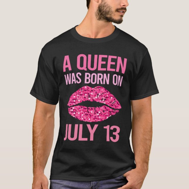 Rosa Läppar - 13 juli 13 13 T Shirt (Framsida)