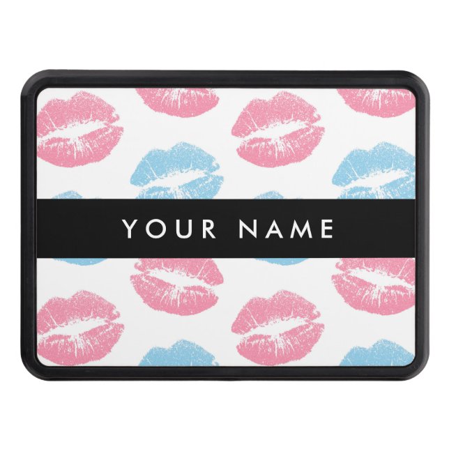 Rosa Läppar, Blue Läppar, Kiss, Ditt namn, Anpassa Dragkroksskydd (Framsidan)