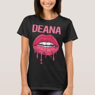 Rosa Läppar - Deana Namn T Shirt