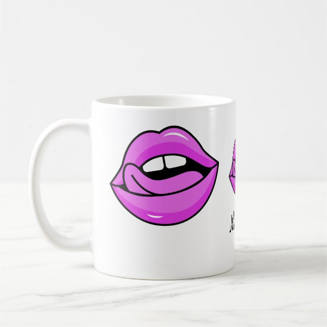 Rosa Läppar, eget namn mugg (Vänster)