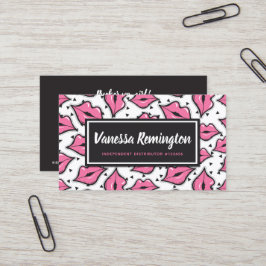 Rosa Läppar Kiss Lipstick Beauty Distributor Anpas Visitkort