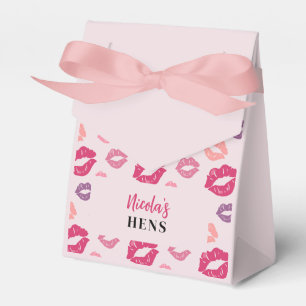 Rosa Läppar Kiss the Miss Hens Party Favoritbox Presentaskar