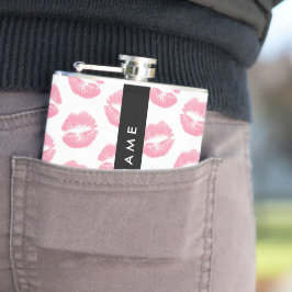 Rosa Läppar, kyss, läppstift, ditt namn, anpassa Fickplunta