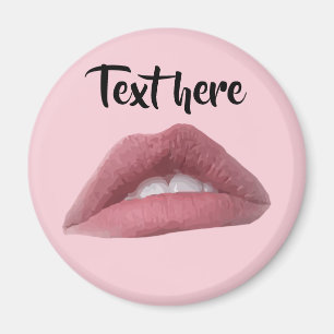 Rosa Läppar Magnet