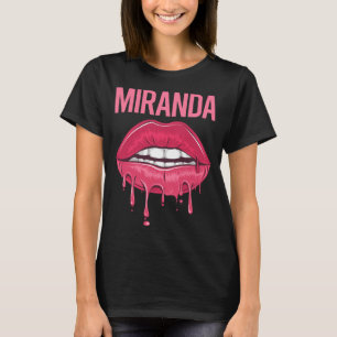 Rosa Läppar - Miranda Namn T Shirt