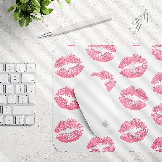 Rosa Läppar, Mönster i Läppar, Rosa Lipstick, kyss Musmatta (Skapare uppladdad)