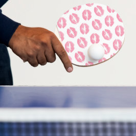 Rosa Läppar, Mönster i Läppar, Rosa Lipstick, kyss Pingisracket