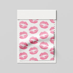 Rosa Läppar, Mönster i Läppar, Rosa Lipstick, kyss Tyg