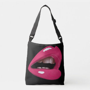 ROSA LÄPPAR MUNN VILD TOTES CROSSBODY VÄSKA