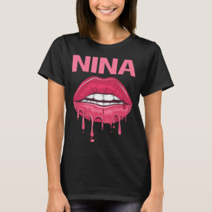 Rosa Läppar - Nina Namn T Shirt