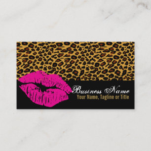 Rosa läppar på anpassningsbar Bizcards för Visitkort
