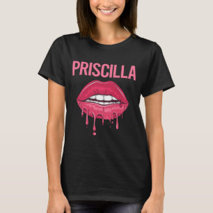 Rosa Läppar - Priscilla Namn T Shirt