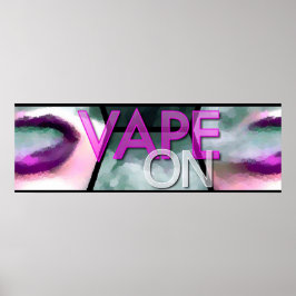 Rosa Läppar Smoke Vapeon Poster