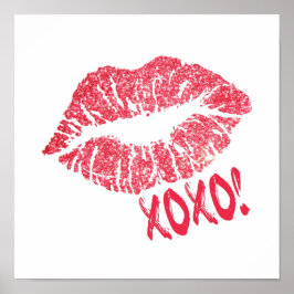 Rosa Läppar XOXO | Makeup Artist Poster