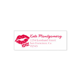 Rosa Läppar XOXO Makeup Artist Självfärgande Stämpel