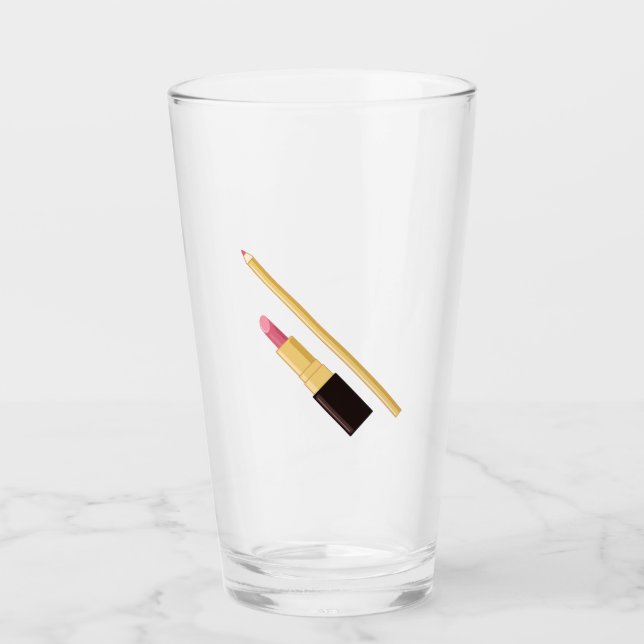 Rosa läppstift glaskopp (Framsida)