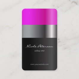 Rosa läppstift - makeupkonstnär visitkort