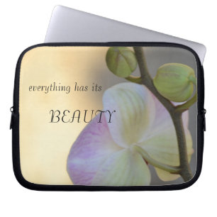 Rosa laptop sleeve för Orchiduttrycksskönhet
