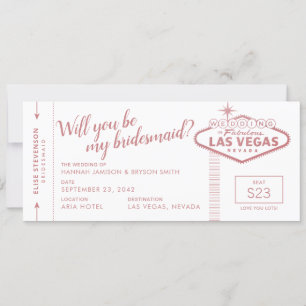 Rosa Las Vegas Bröllop Bridesmaid Frieri