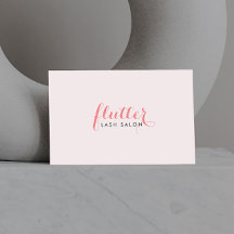 Rosa Lash Salon-Affärskortet